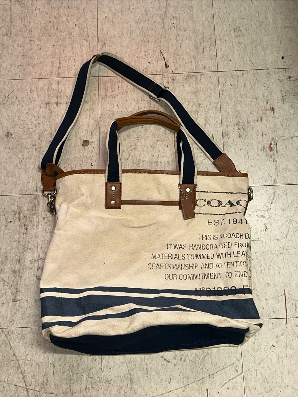 Coach Canvas Tote Bag